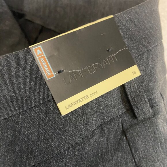 NWT Lane Bryant Women's Dress Pants sz 16 Gray Lafayette Flared Leg Rayon Nylon - Picture 7 of 12